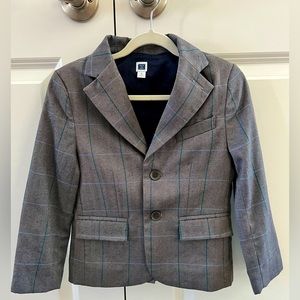 Janie and Jack Classic Style Blazer Gray Herringbone size 5 Toddler